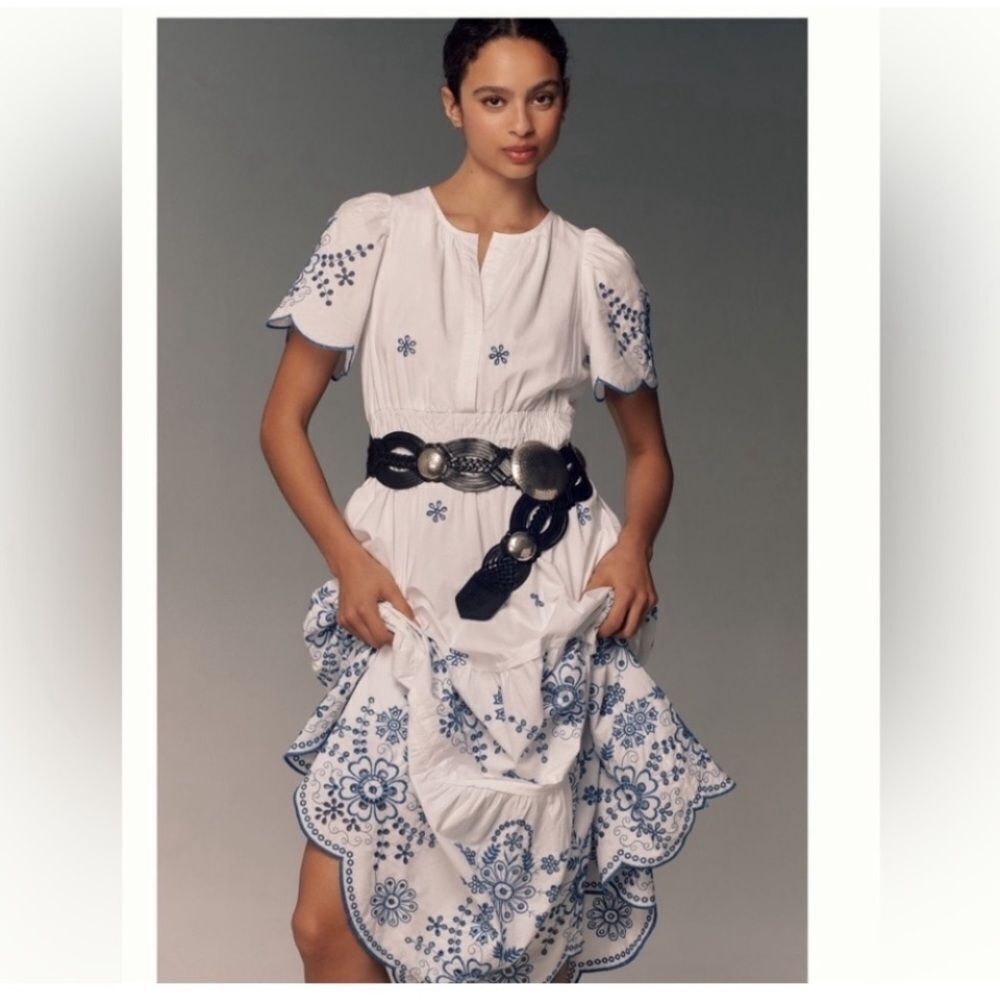 Anthropologie
Somerset Eyelet Maxi White & Blue dress